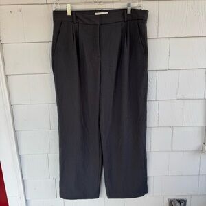 Abercrombie & Fitch Sloane Tailored Wide Leg Pants Dark Gray size 31